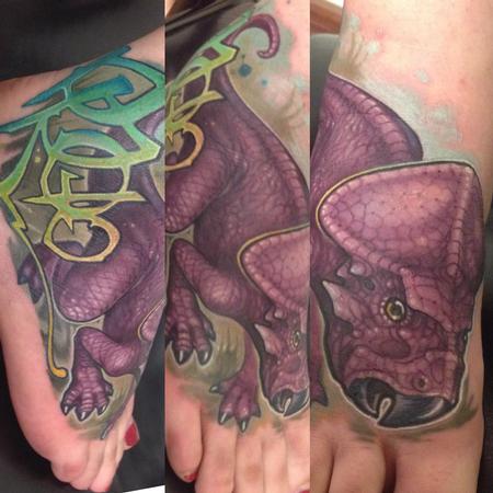 Dinosaur Tattoo by Matt Driscoll