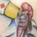 tattoo galleries/ - Pin Up Nurse Zombie Eating Guts - 53423