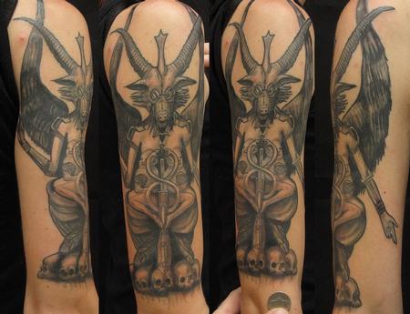 Graffiti Tatto on Tattoos Religious Tattoos Hr Giger Black And Grey Baphomet