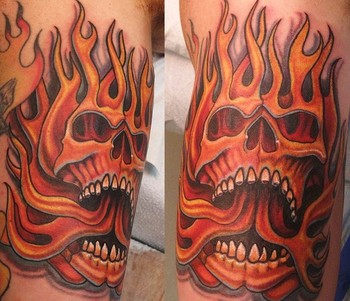 Robert Hendrickson - flame skull 