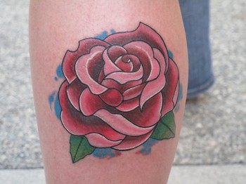 Rose Tatto on Ink   Tattoos   Traditional Old School   Full Color Traditional Rose