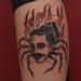 VICTORIAN HANDLEBAR MUSTACHE SPIDER   Tattoo Thumbnail