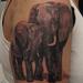 Mother and baby African Elephants  Tattoo Thumbnail