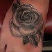 Tattoos - black and grey rose on foot  - 53107