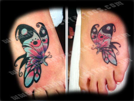 Tattoos - Nature Animal Butterfly tattoos - Butterflies on Feet