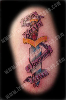 Tattoos - Memorial tattoos - Dagger Memorial
