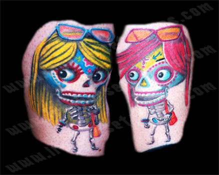 Ironhorse Tattoo and Piercing Tattoos Cartoon Sugar Skulls