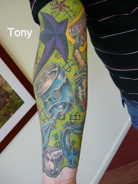 Tattoos - Tonz White - automotive arm