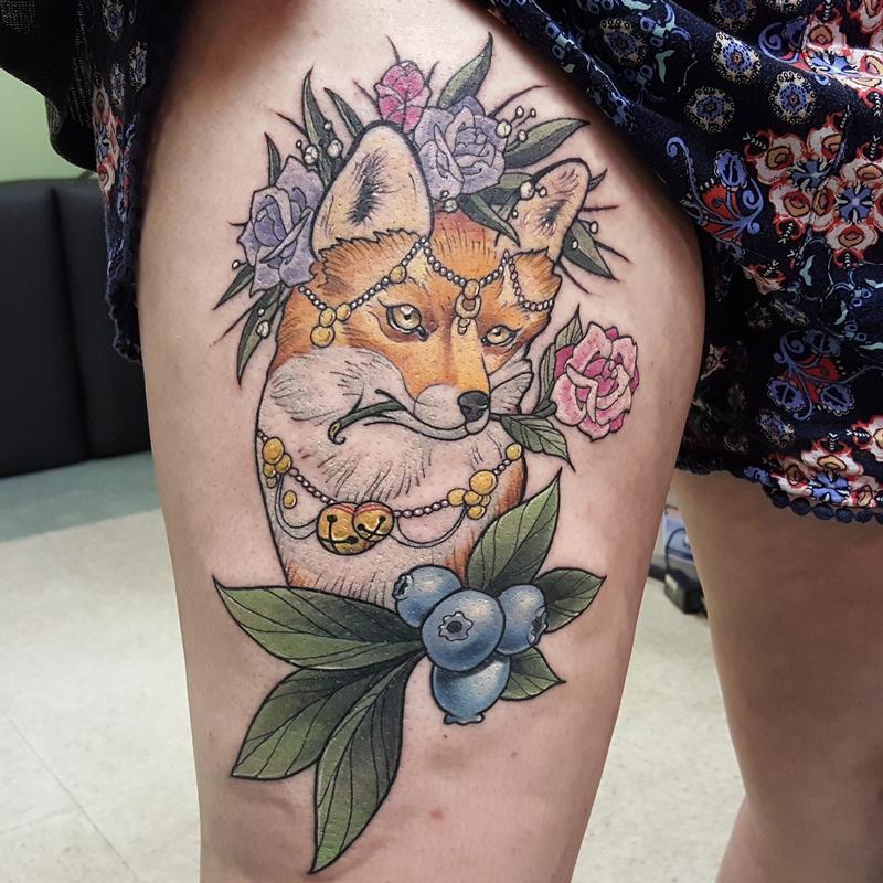 Color Fox by Jeff Bult Tattoos