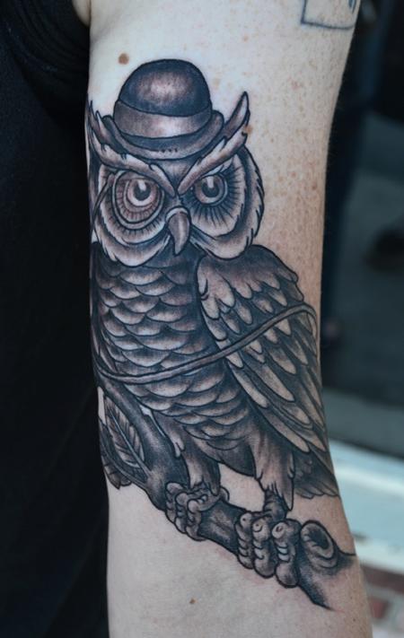 Jeff Johnson - Gentleman Owl Tattoo