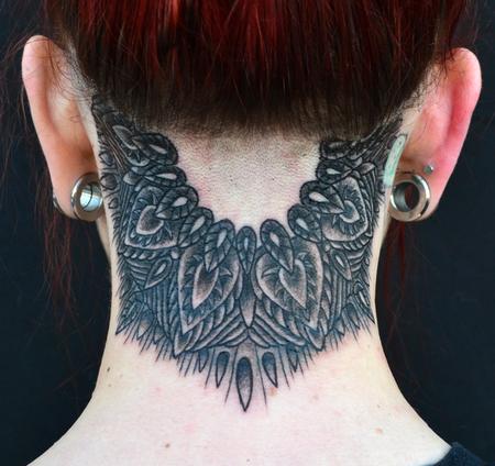 Jeff Johnson - Black Neck Mandala Tattoo