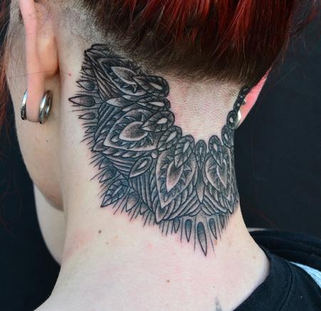 Jeff Johnson Black Neck Mandala Tattoo