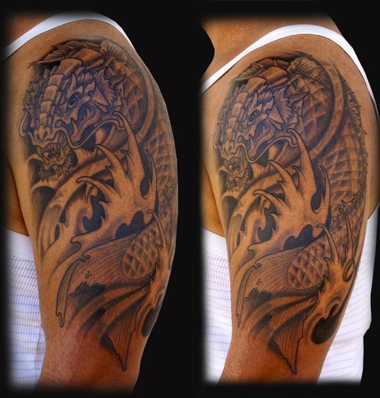 koi dragon tattoos. Jeff Johnson - Dragon Koi