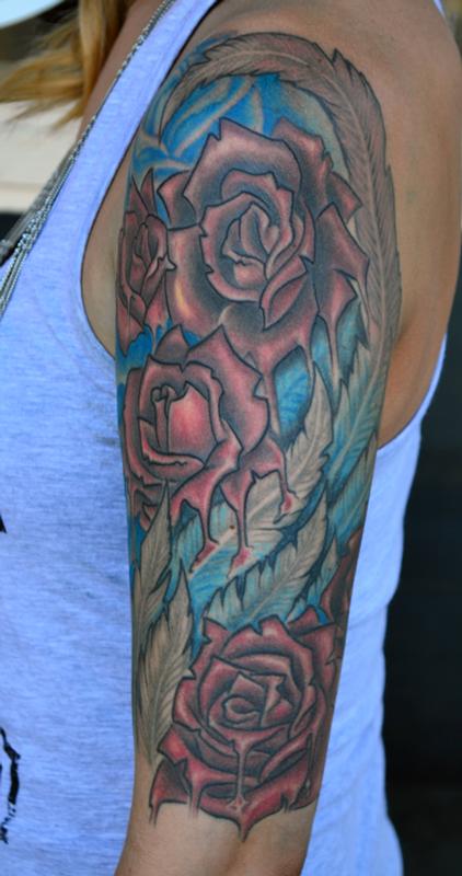 Jeff Johnson - Wing and Roses Tattoo