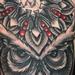 Tattoos - Black and Grey Owl Mandala Tattoo - 62616
