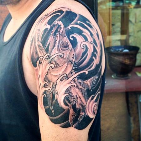 Jeff Norton - Salmon skeleton cover up 