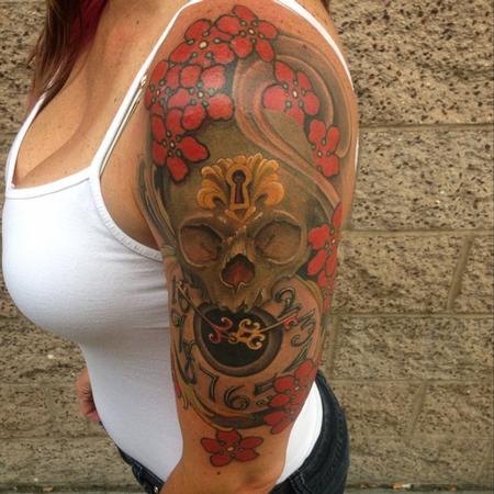 Jeff Norton - skull and clock 