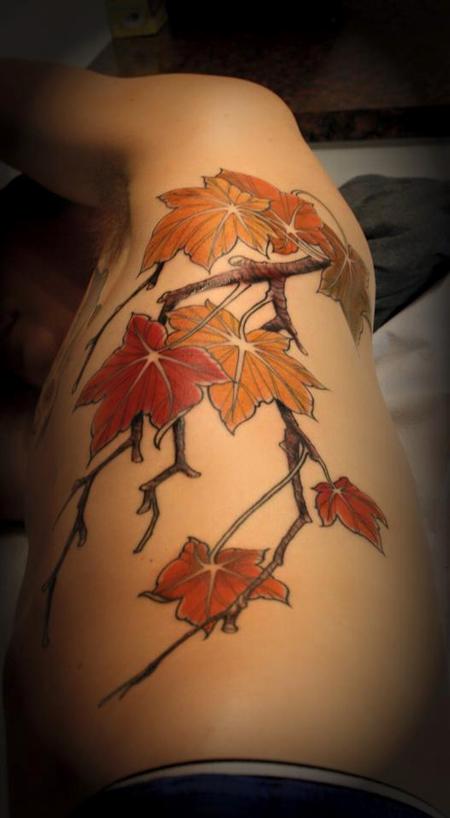 Tattoos - Maple leave branch - 99243