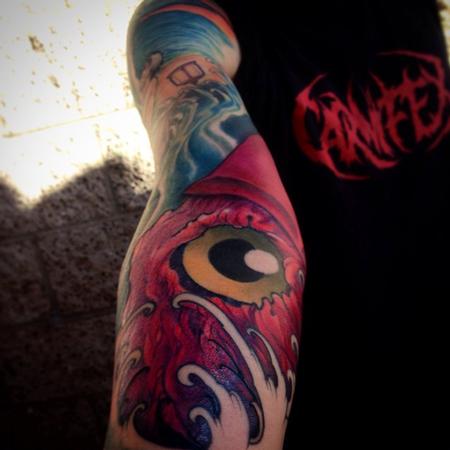 Tattoos - Squid sleeve in progress - 95962