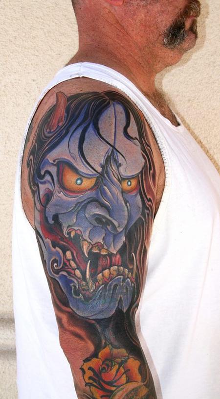 Tattoos - Hannya Mask Cover up  - 80143