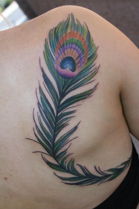 Jeff Norton - Peacock Feather Tattoo 