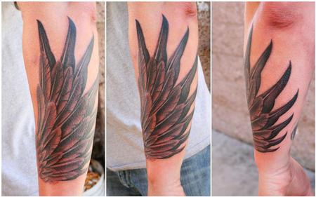 Tattoos - Wing wrapping around forearm  - 75115