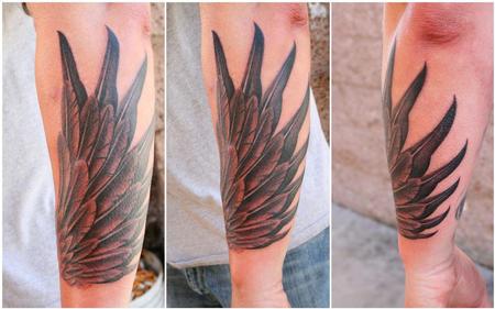 Jeff Norton - Wing wrapping around forearm 