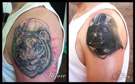 Jeff Norton - Star wars/Darth Vader cover up 