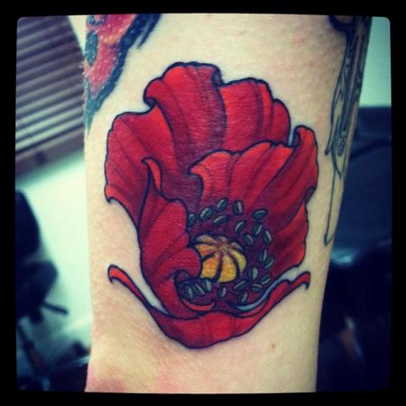 Tattoos - Poppy Flower  - 74919