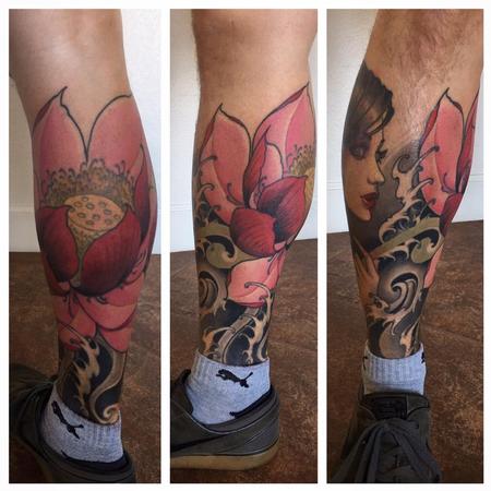 Jeff Norton - leg sleeve in progress