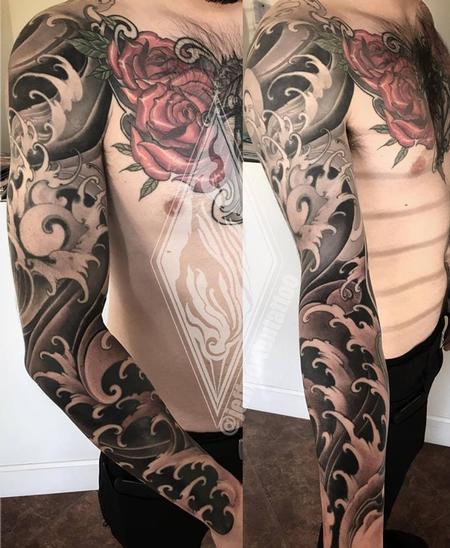 Tattoos - Wave sleeve - 131373