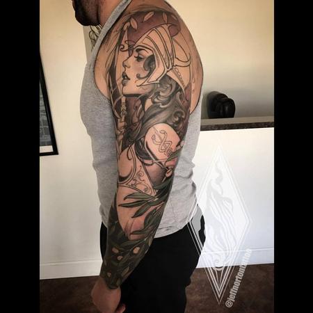 Tattoos - Athena and owl sleeve in progress - 131374