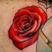 Tattoos - Realistic Red Rose  - 74912