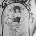 Aubrey Beardsley inspired tattoo. Tattoo Design Thumbnail