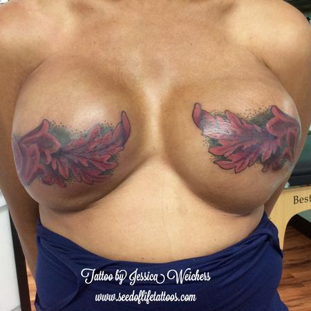 Jessica Weichers - Floral mastectomy coverup