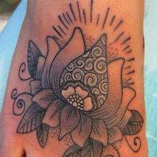 Tattoos - Lotus flower mendi design - 90071