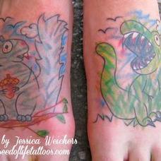 Tattoos - Squirrel and T-Rex Whims - 94123