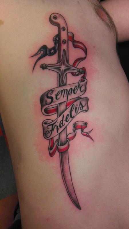 marine sword by jon fallows tattoonow marine sword by jon fallows tattoonow