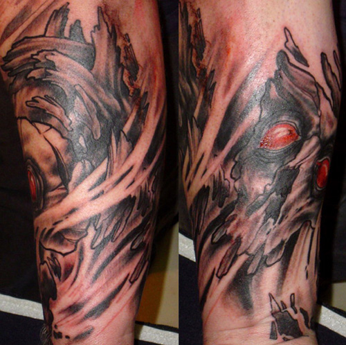 dragon tattoos black and grey. lack and grey dragon tattoo