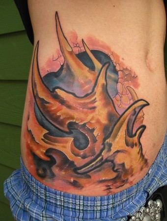 Looking for unique Jon von Glahn Tattoos Biomechanical organic color hip