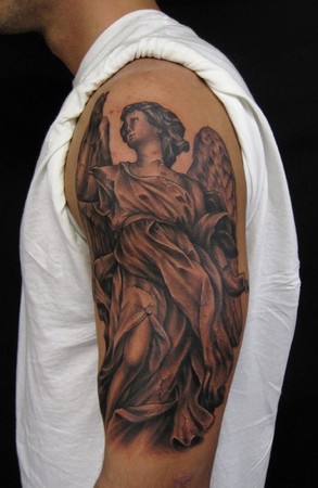 angel sleeve tattoo. Tattoos Half-Sleeve