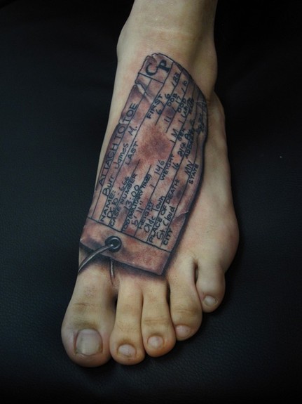 images gallery medium Toetagonfootblackandgreytattoojpg