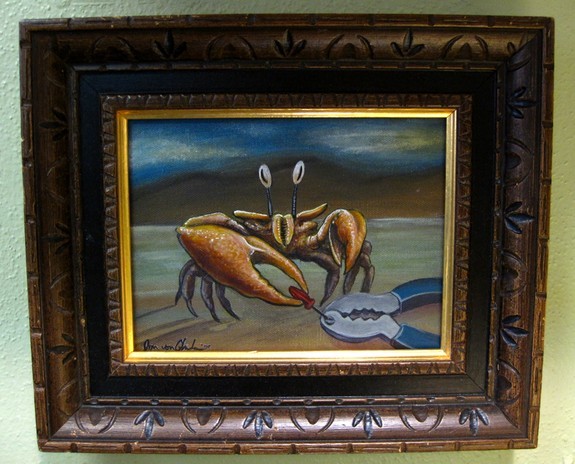 Jon von Glahn - Fiddler crab painting acrylic on canvas