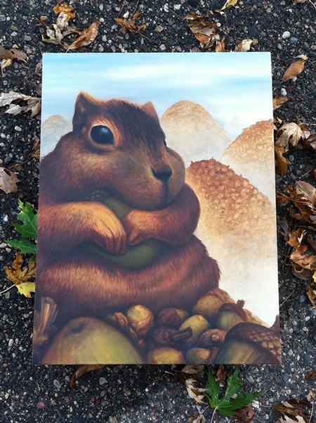 Jon von Glahn - Indigenous Moutain Beaver 18x24 oil on canvas painting