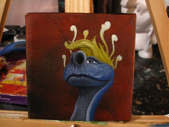 Jon von Glahn - oil painting canvas weird guy