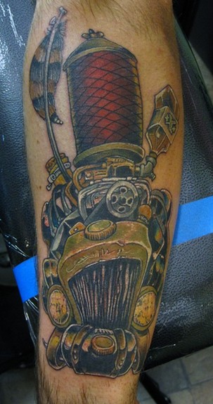 old rat rod car color arm tattoo Placement Arm Comments Old school rat