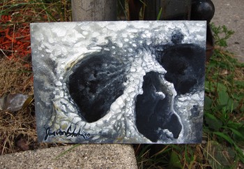 Jon von Glahn - Skull study oil on masonite 5 x 7