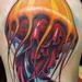 Jelly fish color leg tattoo Detroit motor city 2012 Tattoo Thumbnail