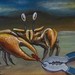 Tattoos - Fiddler crab painting acrylic on canvas - 50312