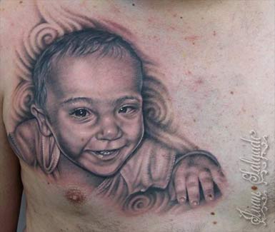 tattoo baby. Baby Portrait Tattoo